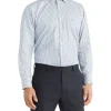 Calvin Klein Slim Long Sleeve Marle Check Shirt In Blue