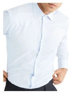 Calvin Klein Slim Long Sleeve Marle Check Shirt In Blue -Calvin Klein Sales 967828060 4 720x928