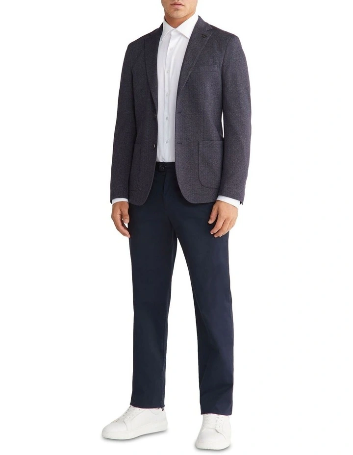 X Slim Herringbone Knit Blazer in Navy Calvin Klein X Slim Herringbone Knit Blazer In Navy -Calvin Klein Sales