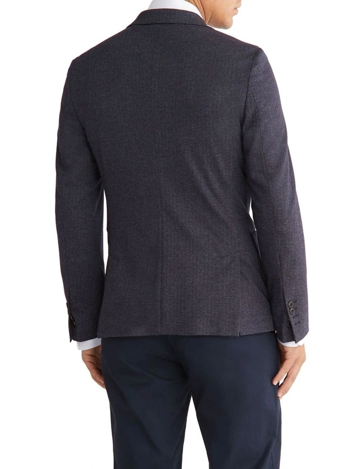 X Slim Herringbone Knit Blazer in Navy Calvin Klein X Slim Herringbone Knit Blazer In Navy -Calvin Klein Sales