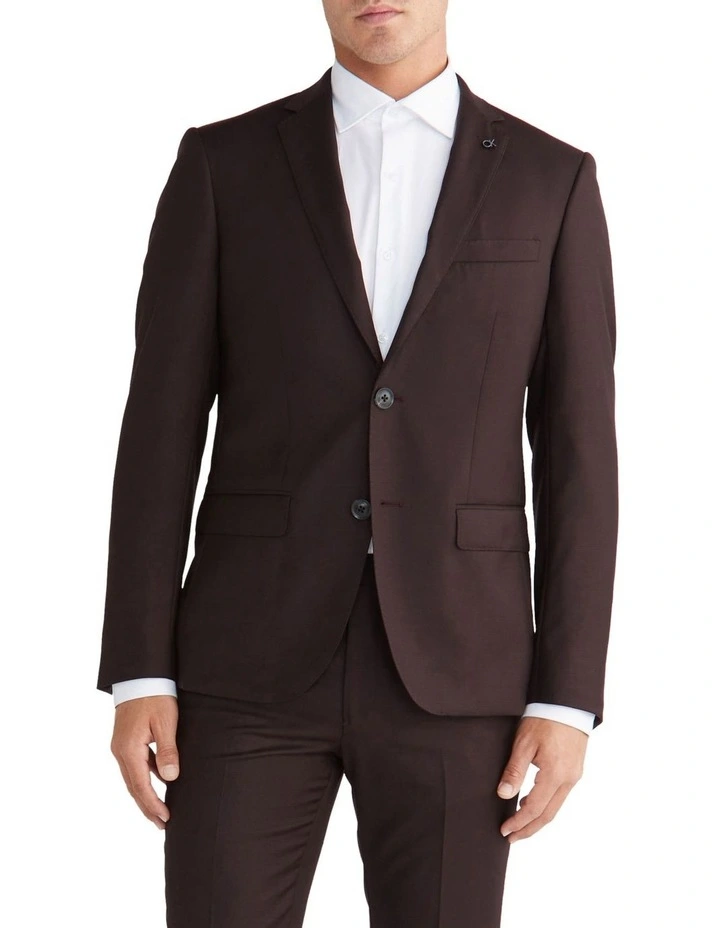 X Slim Puppytooth Suit Jacket in Red Calvin Klein X Slim Puppytooth Suit Jacket In Red -Calvin Klein Sales