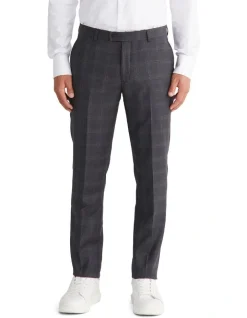 Calvin Klein X Slim Check Suit Pant In Grey