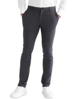 Calvin Klein X Slim Herringbone Knit Trouser In Navy