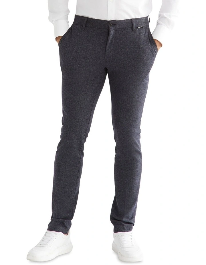 X Slim Herringbone Knit Trouser in Navy Calvin Klein X Slim Herringbone Knit Trouser In Navy -Calvin Klein Sales