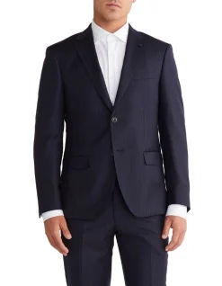 Calvin Klein Slim Pinstripe Suit Jacket In Navy