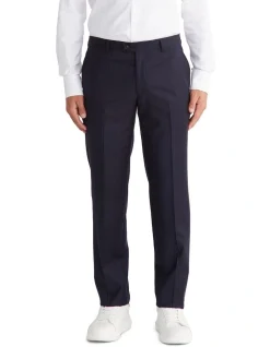 Calvin Klein Slim Suit Pinstripe Pant In Navy