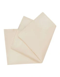 Calvin Klein Plain Pocket Square In Cream