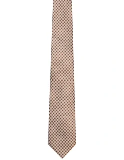 Calvin Klein Check Tie In Brown