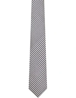 Calvin Klein Pink Check Tie In Blue