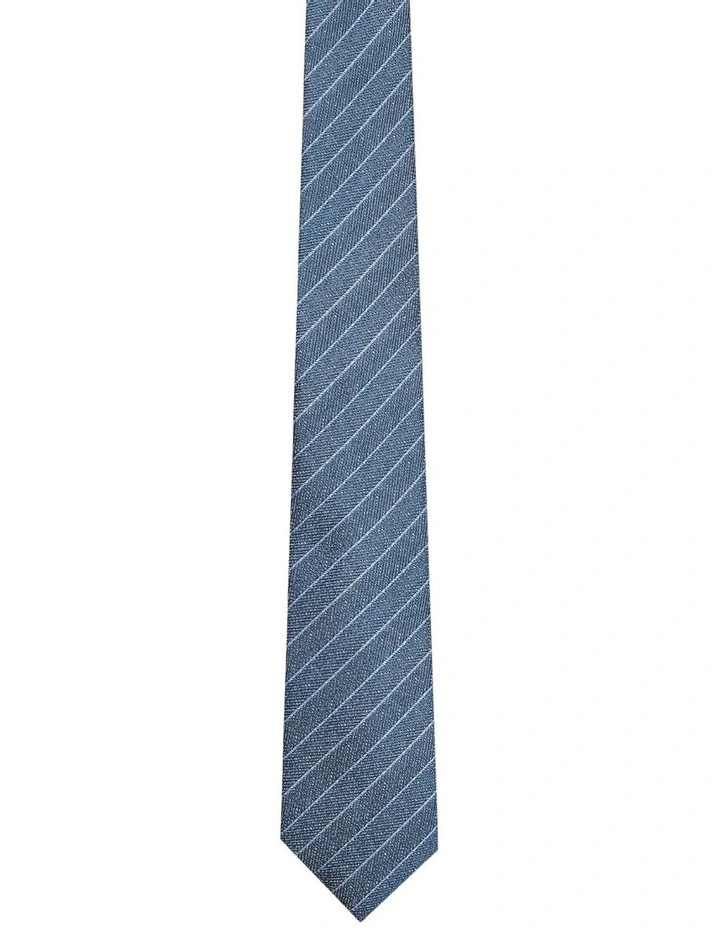 Horizontal Stripe Tie in Blue Calvin Klein Horizontal Stripe Tie In Blue -Calvin Klein Sales