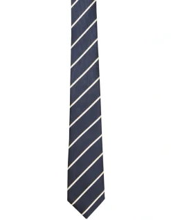 Calvin Klein Diagonal Stripe Tie In Blue