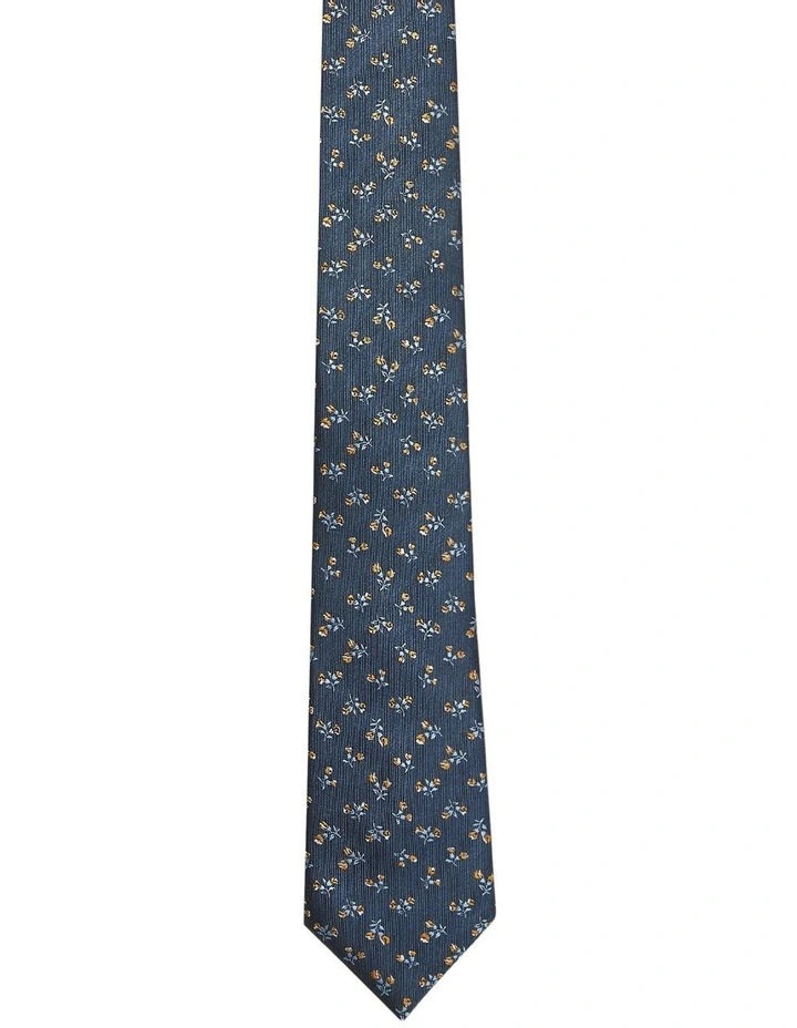 Gold Floral Tie in Blue Calvin Klein Gold Floral Tie In Blue -Calvin Klein Sales