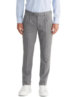 Calvin Klein Slim 2 Pleat Trouser In Grey