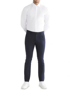 Calvin Klein Slim 2 Pleat Trouser In Navy