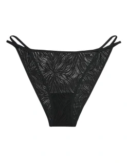 Calvin Klein Sheer Marquisette Lace High Leg Tanga In Black -Calvin Klein Sales 968677210 969606820 6 720x928