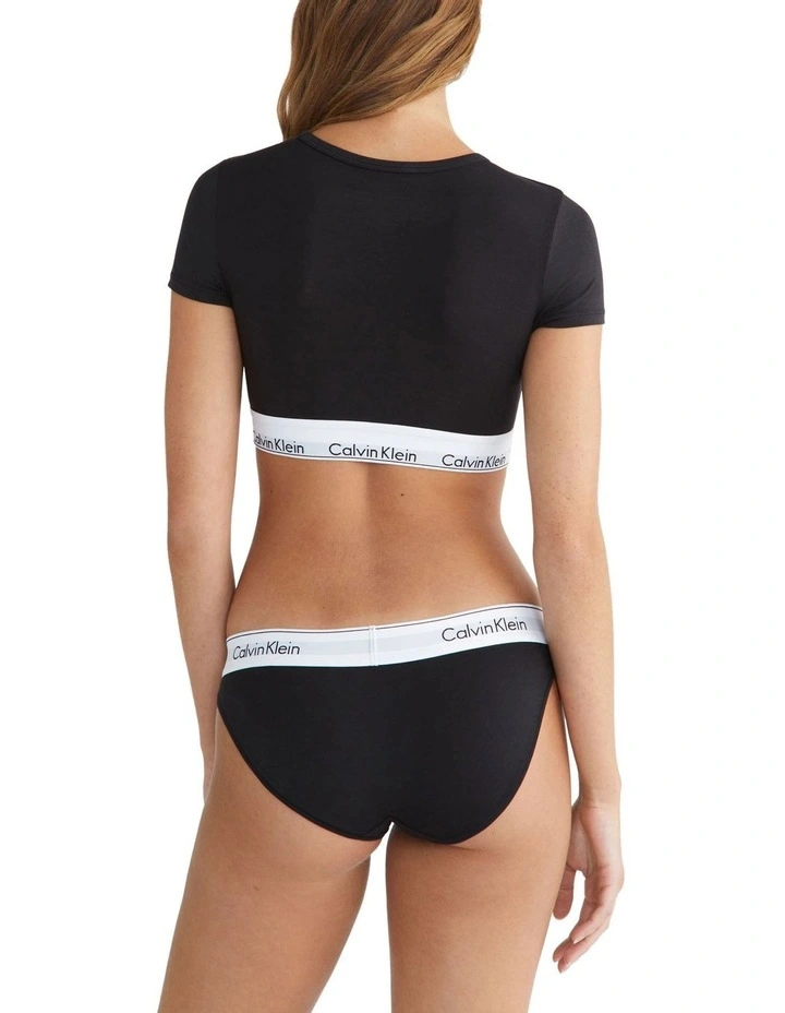 Modern Cotton T-Shirt Bralette in Black Calvin Klein Modern Cotton T-Shirt Bralette In Black -Calvin Klein Sales
