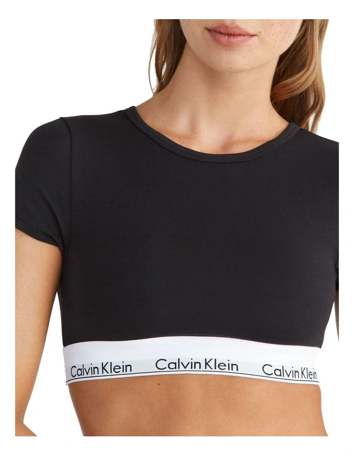 Modern Cotton T-Shirt Bralette in Black Calvin Klein Modern Cotton T-Shirt Bralette In Black -Calvin Klein Sales