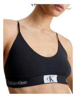 Calvin Klein 1996 Cotton Unlined Bralette In Black -Calvin Klein Sales 968677390 3 720x928