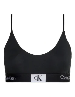 Calvin Klein 1996 Cotton Unlined Bralette In Black -Calvin Klein Sales 968677390 5 720x928