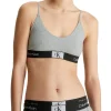 Calvin Klein 1996 Cotton Unlined Bralette In Grey