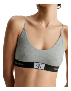 Calvin Klein 1996 Cotton Unlined Bralette In Grey -Calvin Klein Sales 968677390 969608440 3 720x928