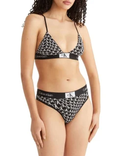 Calvin Klein 1996 Cotton Unlined Triangle In Black