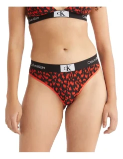 Calvin Klein 1996 Cotton Modern Thong In Red