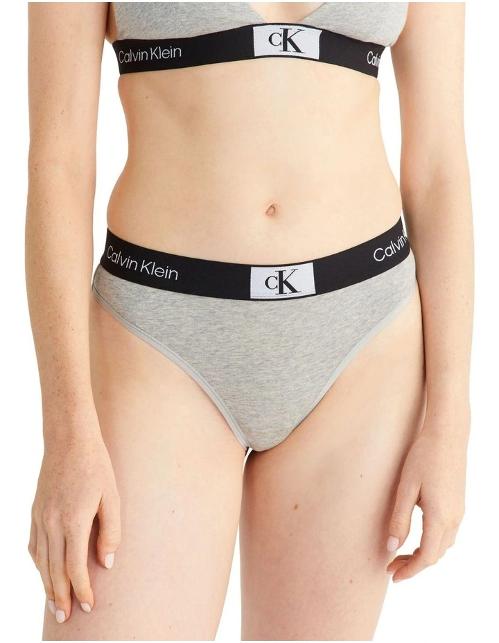 1996 Cotton Modern Thong in Grey Calvin Klein 1996 Cotton Modern Thong In Grey -Calvin Klein Sales