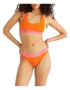 Calvin Klein This Is Love Cotton Tonal Bikini In Orange
