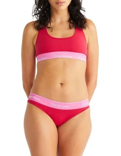 Calvin Klein This Is Love Cotton Tonal Bikini In Red