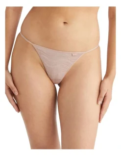 Calvin Klein Allover Lace String Thong In Beige -Calvin Klein Sales 968678020 3 720x928