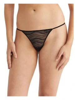 Calvin Klein Allover Lace String Thong In Black -Calvin Klein Sales 968678020 969618520 3 720x928
