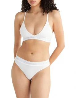 Calvin Klein Athletic Lightly Lined Triangle In White