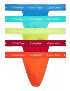 Calvin Klein Pride Edit Thongs 5 Pack In Multi