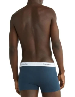 Calvin Klein 3 Pack Modern Cotton Stretch Low Rise Trunks In Blue Multi -Calvin Klein Sales 969312790 3 720x928
