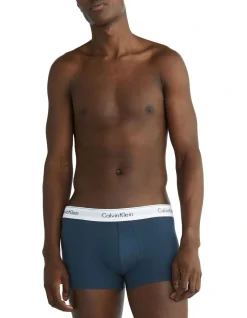 Calvin Klein 3 Pack Modern Cotton Stretch Low Rise Trunks In Blue Multi -Calvin Klein Sales 969312790 4 720x928