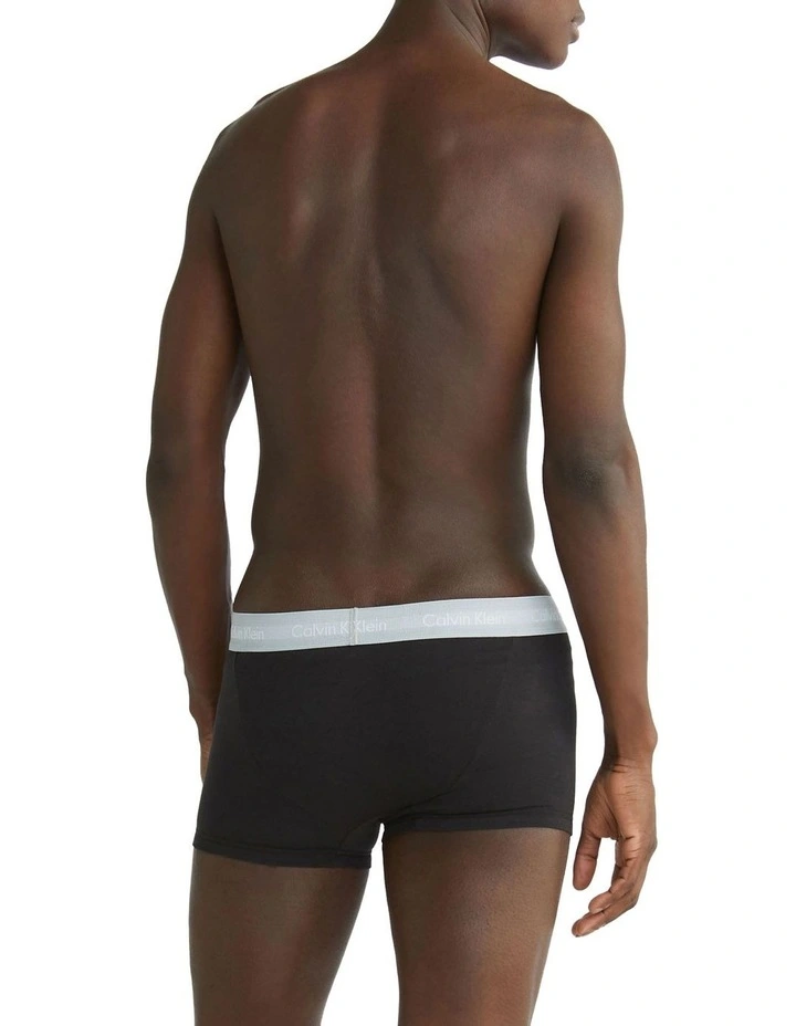3 Pack Cotton Stretch Low Rise Trunks in Black Calvin Klein 3 Pack Cotton Stretch Low Rise Trunks In Black -Calvin Klein Sales
