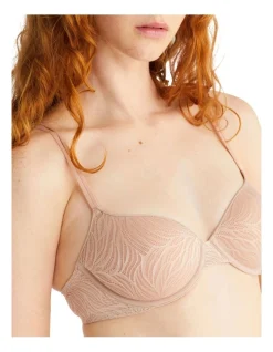 Calvin Klein Sheer Marquisette Lace Lightly Lined Demi In Beige -Calvin Klein Sales 969590620 978595840 3 720x928