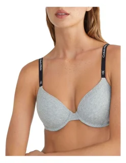 Calvin Klein 1996 Cotton Lightly Lined Demi Bra In Grey -Calvin Klein Sales 969590710 3 720x928
