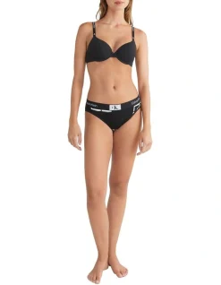 Calvin Klein 1996 Cotton Lightly Lined Demi In Black -Calvin Klein Sales 969590710 978596650 4 720x928