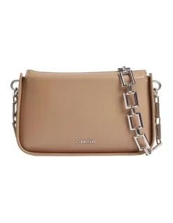 Calvin Klein Archival Safari Canvas Crossbody Bag In Beige