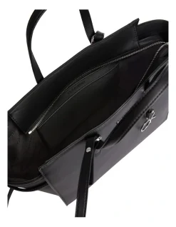 Calvin Klein Faux Leather Tote Bag In Black -Calvin Klein Sales 974187370 3 720x928