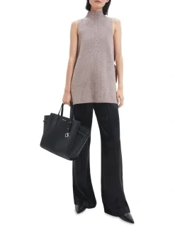 Calvin Klein Faux Leather Tote Bag In Black -Calvin Klein Sales 974187370 5 720x928