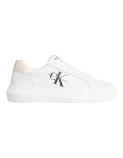 Calvin Klein Leather Trainers In White