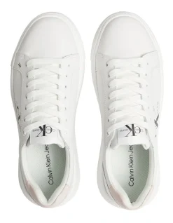 Calvin Klein Leather Trainers In White -Calvin Klein Sales 976532140 3 1 720x928