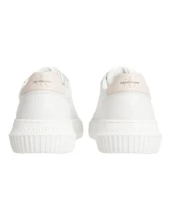 Calvin Klein Leather Trainers In White -Calvin Klein Sales 976532140 4 1 720x928