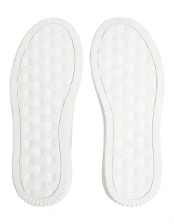 Calvin Klein Leather Trainers In White -Calvin Klein Sales 976532140 5 1 720x928