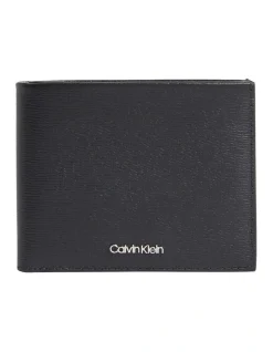 Calvin Klein Leather Billfold Wallet In Black
