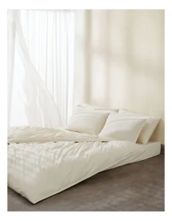 Calvin Klein CK Naturals Tencel Cotton Quilt Cover Set In Natural Undyed