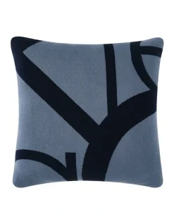 Calvin Klein Abstract Logo Cushion In Deep Sea